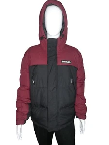 Timberland Archive Puffer Fall Jacket Burgundy Men's Medium - Picture 1 of 10