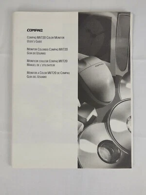 Vintage COMPAQ MV720 Color Monitor User's Guide Computer Hardware Setup Manual - Image 1 of 4