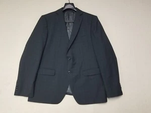John Varvatos Bleecker-NN Dark Gray Check Wool Sport Coat Blazer  Men Size 42S  - Picture 1 of 12