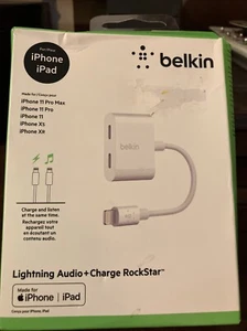 Belkin F8J198BTWHT For Apple Audio Charge Rockstar Cable - Zdjęcie 1 z 2
