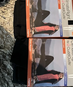 NEW CUDDL DUDS BLACK PLUSH WARMTH LEGGINGS BLACK 2 PAIRS WOMENS XL - Picture 1 of 5