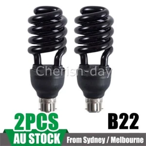UV Blacklight Party Light Globes Bulbs Lamps 20W CFL B22 Bayonet Ultraviolet OZ - Picture 1 of 8
