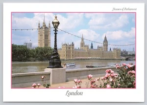 Houses of Parliament Big Ben Great Clock of Westminster London England Postcard - Picture 1 of 2