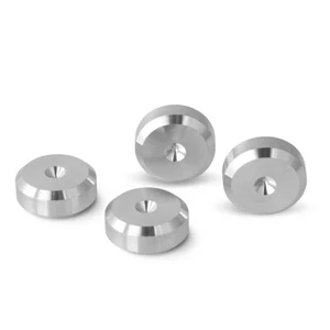 PrecisionGeek - Aluminium Speaker Spikes Pads 20mm dia Chamfered - Set of 4 pcs - Zdjęcie 1 z 2