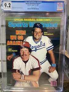 Mike Schmidt & George Brett Sports Illustrated CGC 9.2 Newsstand 8/10/1981 - Picture 1 of 7