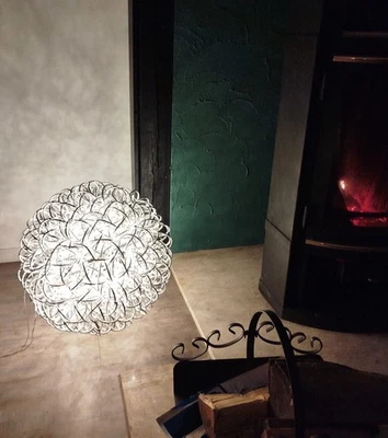 Supercoole LED Kugellampe/ Aluminium/ Silber/ Draht - Bild 1 von 4