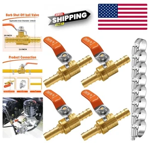 Commercial Grade Brass Pex Valve 3/8" Barb Inlet – Underground/Wall Use, 4 Pack - Picture 1 of 7