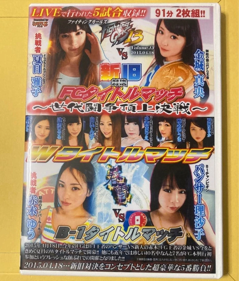 Juego de 2 discos DVD de lucha libre profesional Fighting Girls 13 para mujer 90 min usado Foto 1 de 4