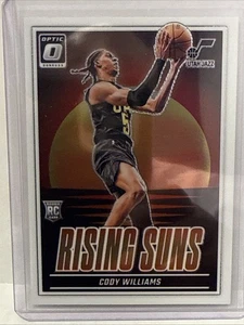 2024-25 Panini Optic Rising Suns Cody Williams RC #8 Holo Utah Jazz - Bild 1 von 2