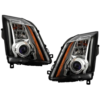 For 2009-2015 Cadillac CTS-V HID/Xenon Headlight w/AFS Left+Right Pair Black - Image 1 of 3