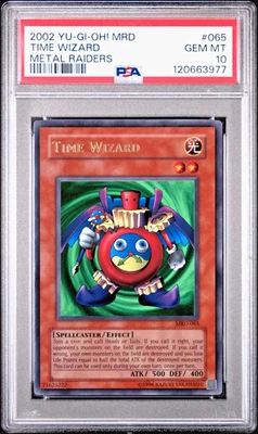 2002 YUGIOH TIME WIZARD #MRD-065 METAL RAIDERS ULTRA RARE - PSA 10 GEM MINT 💎 - Image 1 of 2