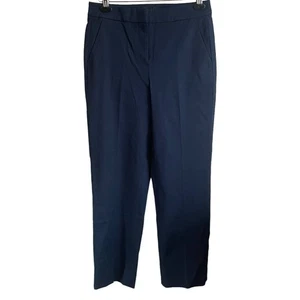 J Crew Women Pants 6 Navy Stretch Slim Fit Workwear Minimalistic Preppy Classic - Picture 1 of 9