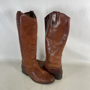 Bota de equitación Frye Melissa Button 2 ancha de cuero de becerro para mujer 9,5B - Imagen 1 de 15