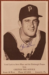 Steve Blass Auto Pittsburgh Pirates Vintage Original Baseball 5.5x8.5 Photo JSA - Picture 1 of 9