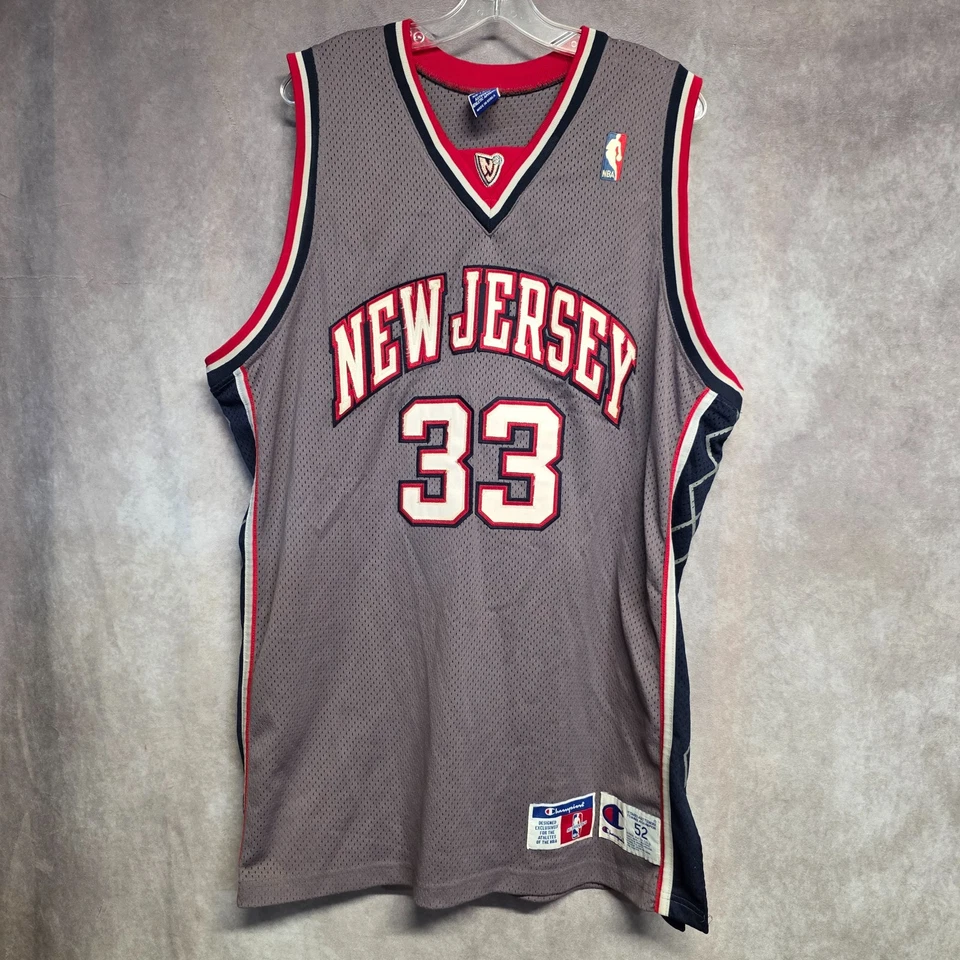 Vintage Champion Authentic New Jersey Nets Stephon Marbury 33 Jersey 52 2XL Sewn - Image 1 of 4