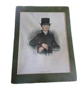vintage Honore Daumier Lithograph The Imaginary Invalid 11.5" X 15.25" - Picture 1 of 7