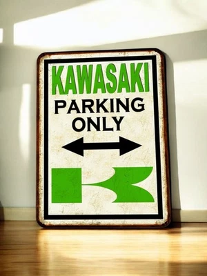 Kawasaki Parking Only Metal Plate - Image 1 of 2