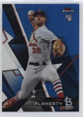 2018 Topps Finest Blue Refractor /150 Jack Flaherty #14 Rookie RC - Image 1 of 2