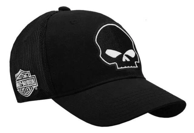 Harley-Davidson Willie G Skull Baseball Cap Stretch Fit - Black