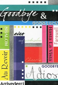 'GOODBYE & GOOD LUCK' GREETINGS CARD AND ENVELOPE 5" X 7" - Picture 1 of 3