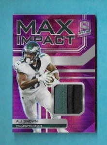 A. J. BROWN 2022 Panini Spectra MAX IMPACT PINK NEON PRIZM 2 COLOR PATCH /15 - Picture 1 of 2