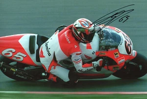 Loris Capirossi Hand Signed Motorcycle Racer - MotoGP 12X8" AB - Picture 1 of 1
