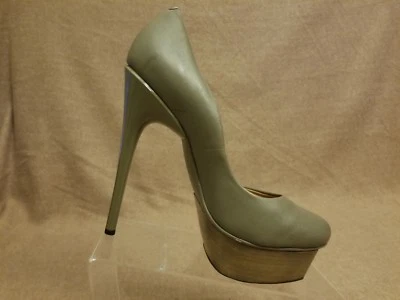 L.A.M.B женщин серый платформе насосы Stiletto каблуках кожаные туфли размер 10 M - Изображение 1 из 4