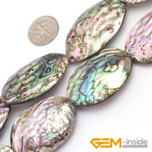 2&6Pcs Natural Abalone Shell Beads Jewellery Making Gemstone Loose Beads DIY UK - Picture 1 of 17