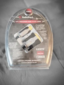 RADIO SHACK High Speed 6 ft. HDMI to DVI Cable Black NEW Gold Series - Picture 1 of 4