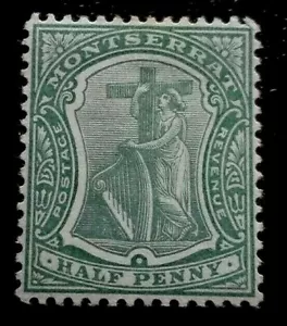 Montserrat:1903 Symbol of the Colony, King Edward VII ½ P. Collectible Stamp. - Picture 1 of 1