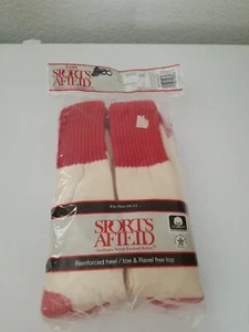 Vintage Sports Afield 6 Pair Sport Socks. Cotton Natural Blend. Sock Size 10-13 - Picture 1 of 4