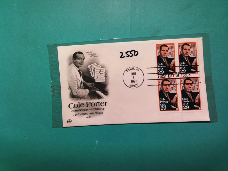 U. S.Stamp FDC- 2550 -  Cole Porter - ArtCraft cachet- comb. shipping - Image 1 of 1