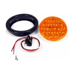 Fortpro 4" Amber Round Tail/Turn Led Light with 18 Leds and Amber Lens | F235164 - Picture 1 of 4
