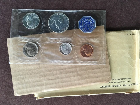 1957 US PROOF SET 90% SILVER COINS Cover