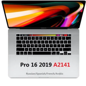 Soft Keyboard Skin for Macbook Pro 16 2019 A2141 EU US French Russian Spanish Ar - Photo 1/28