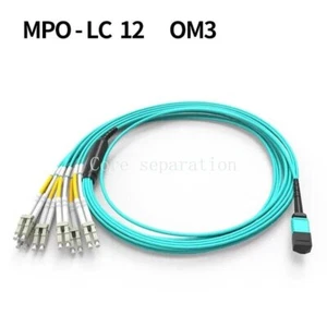 1~40M MPO to 6*LC UPC Duplex 12 Fibers OM3 Breakout fan Cable Type A Female/Male - Afbeelding 1 van 17