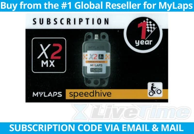 MyLaps X2 Subscription 1-year Renewal Card for MX Rechargeable Transponder - Image 1 of 2