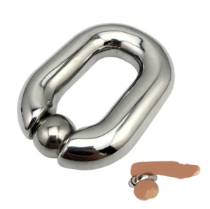 15.3OZ Heavy Male Ball Stretcher Weight 304 Stainless Steel Man Enhancer Ring - Picture 1 of 9