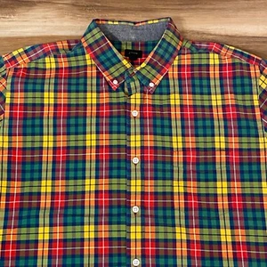 J Crew Shirt Mens XL Button Down Multicolor Tartan Plaid Cotton - Picture 1 of 9
