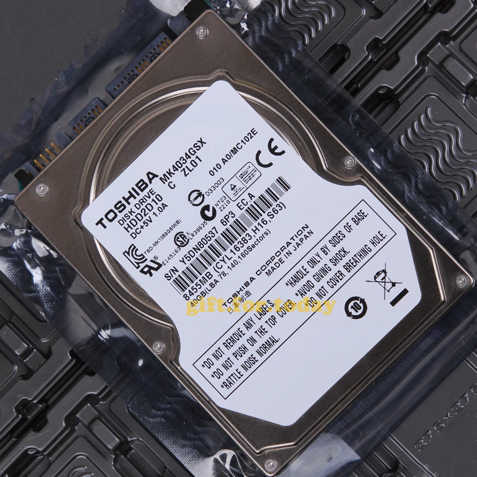For TOSHIBA MK4034GSX 40 GB 5400 RPM SATA 2.5" Internal Hard Drive HDD - Image 1 of 1
