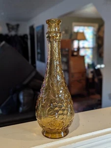 Vintage Empoli Amber Grapes Decanter Bottle 12" - Picture 1 of 10