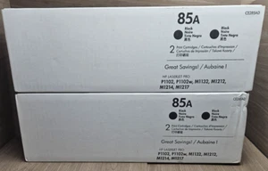 2pk - GENUINE HP LaserJet 85A Black Toner Cartridge CE285AD - NEW SEALED - Afbeelding 1 van 5