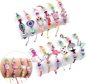 12 Pcs Kids Girls Bracelets Jewelry Animal Pendant Unicorn Owl Cute Bracelet Mul - Picture 1 of 9