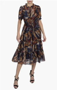 Julia Jordan Abstract Print A-Line Dress Size 12 - Picture 1 of 4