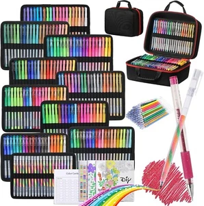 Comfort Grip Glitter Gel Pens - 198 Colors and 378 Pack for Drawing & Doodling - Picture 1 of 9