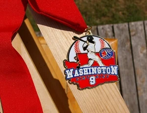 Washington District 9 Little League Baseball Metal & Enamel 2014 Medal Lanyard - Picture 1 of 4