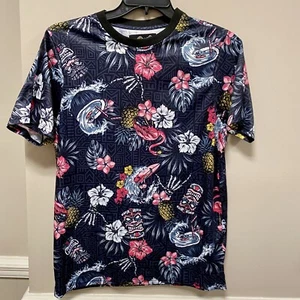 Good Vibes T Shirt Pink & Black Sz M Floral Surf & 🦩 NWT - Picture 1 of 6