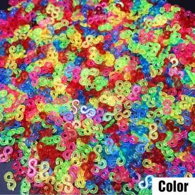 300-900 Plastic S clips For Loom Band Bracelets Refill Kit Jewellery Free Charms - Image 1 of 4