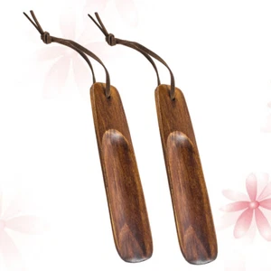 2 Pcs Shoe Lifter Elder Pregnant Woman Small Travel Horn Durable Shoehorns - Picture 1 of 12