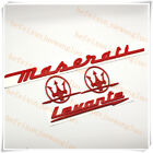 4pc Set Red Emblem For Maserati Levante Side L/R Trunk Badges Nameplate